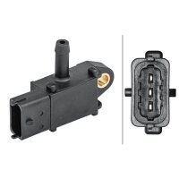 Sensor Abgasdruck geschraubt 3-polig HELLA für u.a. CHEVROLET Aveo Stufenheck