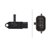 Exhaust pressure sensor 3-pin HELLA for NISSAN QASHQAI / QASHQAI +2 I