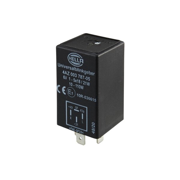Flasher Unit 6 V electronic 4-pole HELLA suitable for e.g. AUDI