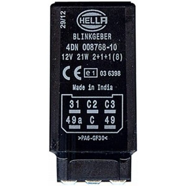 Flasher Unit 12 V electronic 6-pin HELLA for INTERNATIONAL and others