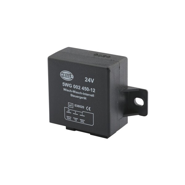 Wipe/wash interval relay 24 V 10 A 6-pin HELLA