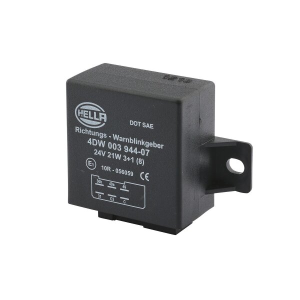 Flasher unit 24 V 3+1x21W (8x21W) W electronic 6-pin HELLA
