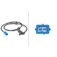Wheel Speed Sensor 2-pole inductive 765 mm cable HELLA for e.g. PEUGEOT 206