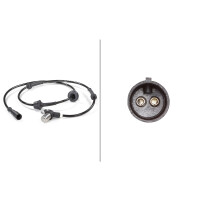 Wheel Speed Sensor 2-pole inductive sensor 1.075 mm cable HELLA for e.g. VW GOLF