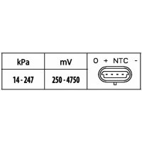 Sensor Ladedruck HELLA für MINI MINI (R50/ R53)