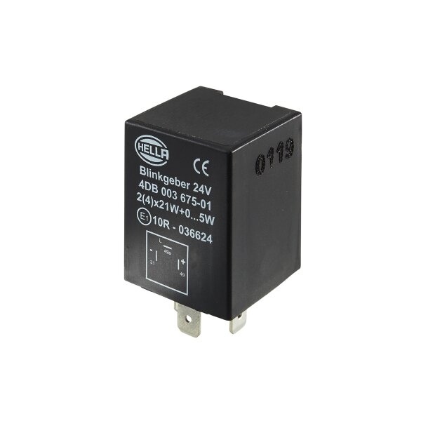 Flasher Unit 24 V electronic 3-pole HELLA for MERCEDES-BENZ T2/L and others