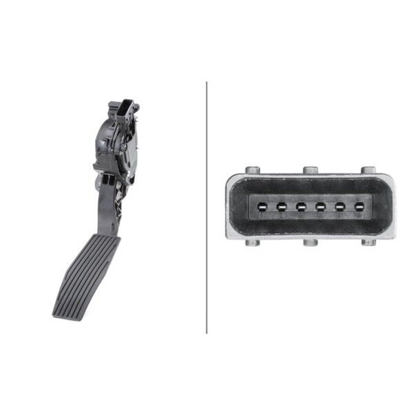 Sensor Fahrpedalstellung Schaltgetriebe 6-polig HELLA für u.a. CHEVROLET Cruze