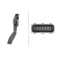 Sensor Fahrpedalstellung Schaltgetriebe 6-polig HELLA...