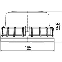 Flashing beacon 24 V LED yellow (amber) HELLA K-LED 2.0