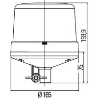 Flashing beacon 24 V LED amber HELLA KL 7000 LED