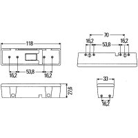 Flashing beacon 12 V LED blue HELLA