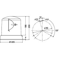 Rotating beacon halogen HELLA for AUDI VW TERBERG-BENSCHOP ROSENBAUER