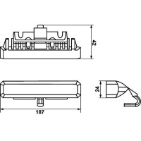 Flashing beacon 24 V LED white HELLA