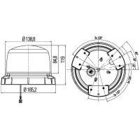 Rundumkennleuchte 24 V rot LED HELLA passend für u.a. BOBCAT