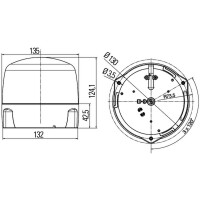 Flashing beacon 24 V LED yellow (amber) HELLA Rota LED