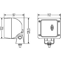 Arbeitsscheinwerfer Halogen HELLA für BROSHUIS