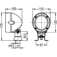 Worklight 24 V 70 W H3 Halogen HELLA