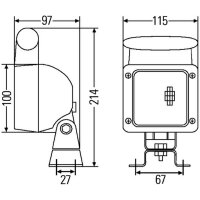 Arbeitsscheinwerfer 12 V 70 W H3 Halogen HELLA Ultrabeam  Nahfeldausleuchtung