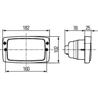 Worklight 12 V 70 W H3 halogen 1,000 lm HELLA for FENDT...