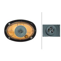 Main headlamp left 12 V H4 halogen HELLA