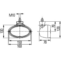 Arbeitsscheinwerfer Halogen HELLA Oval 100 24V Anbau Nahfeldauslechtung