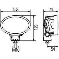 Arbeitsscheinwerfer LED HELLA Oval 100 1350lm Nahfeldauslechtung