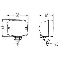 Rear fog light right 24 V P21W halogen HELLA
