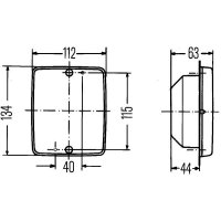 Brake light right P21W Halogen HELLA