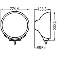 High beam headlamp left 12 V D1S (gas discharge lamp) Xenon HELLA