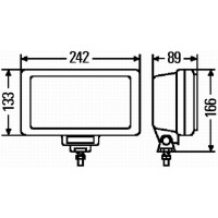 High beam headlamp left 12 V H3 halogen HELLA