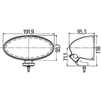 High beam right 12 V H3 halogen HELLA