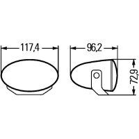 Fog light set right 12 V H7 halogen ECE-approved HELLA