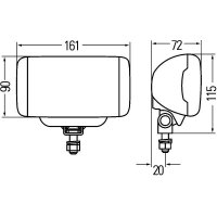 Fog light right 12 V H3 FF HELLA