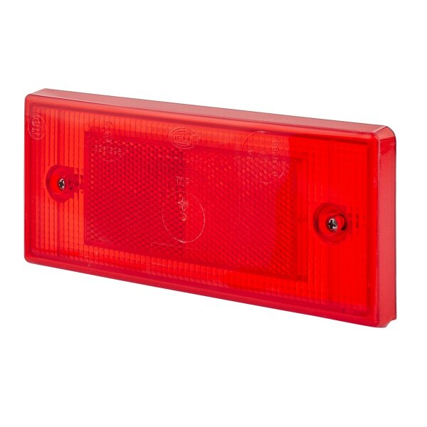 Reflector rear ECE-tested red horizontally mounted HELLA for e.g. VOLVO