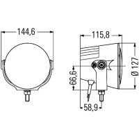 High beam right 24 V LED HELLA