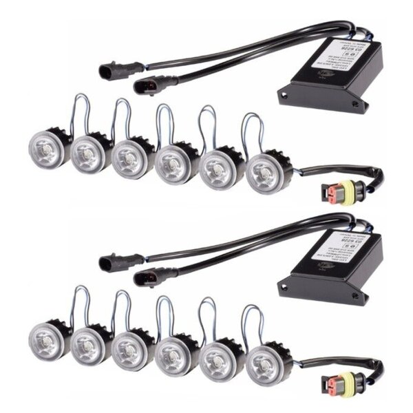 Tagfahrleuchten-Set Fahrzeugfront 12 V 6 W LED glasklar HELLA für IVECO