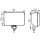 High beam headlamp left 12 V H3 halogen HELLA