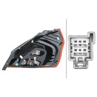 Rückleuchte links 12 V W16W Glühlampen-Technologie HELLA für u.a. FORD FIESTA