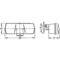 Rückleuchte links mit Schlusslicht 24 V Halogen R10W HELLA
