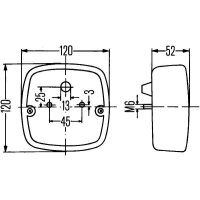 Rückleuchte rechts mit Bremslicht 12 V Glühlampen-Technologie P21W HELLA