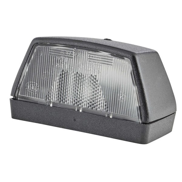 Licence plate lamp right 6 V R10W halogen crystal clear HELLA