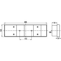 Rückleuchte rechts mit Umrisslicht 24 V Halogen R5W HELLA