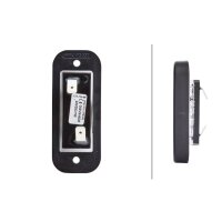 Top licence plate light 24 V LED crystal clear HELLA