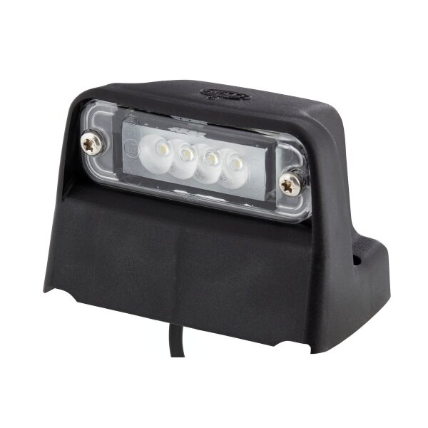 Side-mounted licence plate light 24 V LED crystal clear HELLA