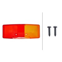 Rear combination lamp lens left with tail light R10W halogen HELLA