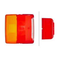 Rear combination lamp lens right with tail light HELLA