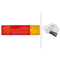 Rear combination lamp lens left with tail light R10W halogen HELLA