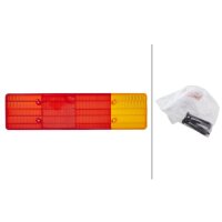 Rear combination lamp lens left with tail light R10W halogen HELLA