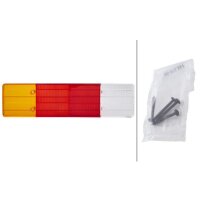 Lichtscheibe, Rückleuchte rechts mit Schlusslicht Halogen R10W HELLA