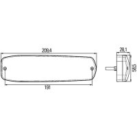 Rückleuchte rechts mit Schlusslicht (LED) 24 V LED HELLA